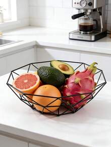 Lotus Leaf Shaped Iron Art European Style Fruit Plate, High-End Living Room Coffee Table Household Fruit Basket, Snack Plate, Fruit Dish - Black - View 13