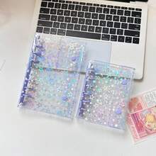 1本A6/A7/A8透明双环活页笔记本/贴纸簿，贴纸簿，活页活页夹，贴纸收纳盒，铅笔盒，贴纸簿活页夹，内页替换装，贴纸簿，活页笔记本 - 彩色 - 查看 6