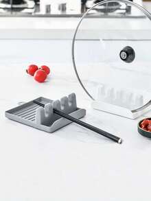 1PC Kitchen Spatula Rack Pot Lid Rack Shelves Countertop Shovel Spoon Shelf Soup Spoon Pad Put Soup Spoon Chopsticks Holder - Multicolor - View 4