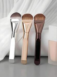 6支装多功能舌形粉底刷，轻松打造完美底妆和面膜护理，超薄无痕粉底刷 - 平头粉底刷 - 特殊扇形化妆工具 - 美妆必备 - 彩色 - 查看 7