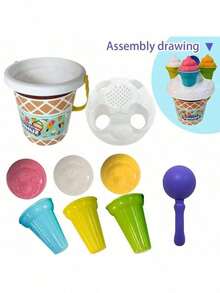 21pcs 2026 New Beach Toy Set - Beach Bucket, Sand Digging Toys, Foldable Beach Bucket, Beach Shovel, Durable, Soft Rubber, For Boys & Girls, Interactive Games, Water Absorbing (Assorted Set Models & Colors) - Multicolor - View 10