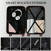 YSTYLE Luggage Sets 5 Piece,Expandable Hardshell Suitcase Set, Travel Suitcases With Durable Spinner Wheels And TSA Lock - Dark Brown - View 7