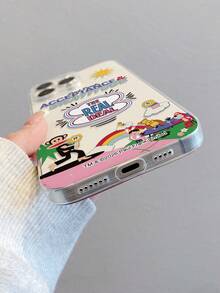 官方授权 Paul Frank 透明穿孔手机壳，全方位防震保护，带摄像头保护盖，饰有猴子、熊、兔子、狗等卡通图案，全新设计，兼容 13/14/15/16/17 Pro Max - 彩色 - 查看 5