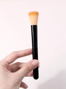 12pcs Round Blush Makeup Brushes, Soft Portable Professional Face Contour Highlighter Blush Makeup Tools - Black - View 6