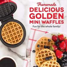 RAF Máquina Mini Waffle Eléctrica de Doble Cara, Horno Tostador de Desayuno para el Hogar, Máquina de Cocina de Postres Pequeña, Oferta Especial de Primavera y Otoño - Tipo de Enchufe A USA (110-127V) - Ver 9