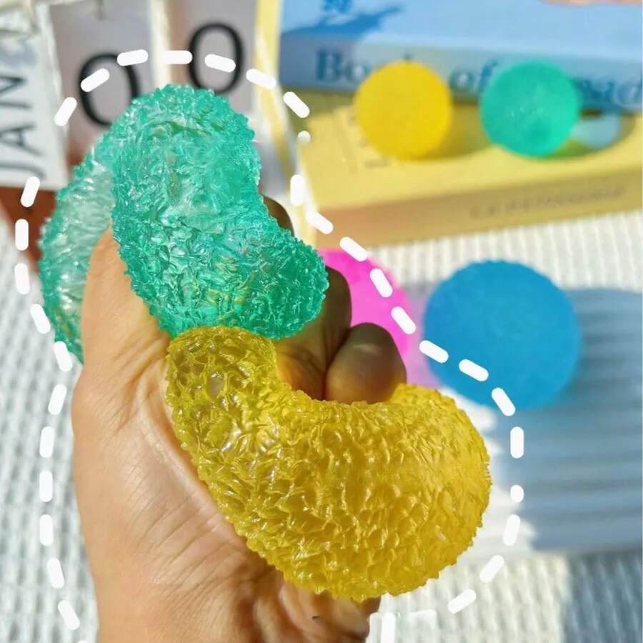 3个/套 逼真水弹球，柔软有趣的猫玩具，适合各种活动和派对，是生日和节日的绝佳礼物，无需电池 - 彩色 - 查看 1