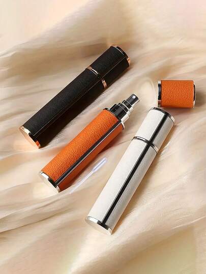 1pc Refillable Leather Perfume Bottle, Portable Pump Spray Empty Bottle, Unisex Travel Perfume Atomizer, Compact Design, Fashion Sprayer, Quality Nozzle, Perfume Decanting, Fragrance Lovers, Daily Commute