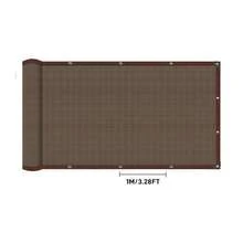 1件装90%遮光率园艺遮阳网，带扣眼网状遮阳篷布，适用于植物覆盖/露台遮阳/花园凉亭/温室/车棚/狗屋，咖啡棕色 - 咖啡棕 - 查看 8