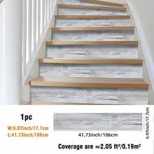 1 Roll Light-Colored Faux Wood Grain Peel And Stick Wallpaper, Non-Adhesive Waterproof Removable Decorative Sticker For Living Room, Bedroom, Kitchen, Stairs, Cabinets, Countertops, 6.97x41.73inch/17.7*106cm - Multicolor - View 14