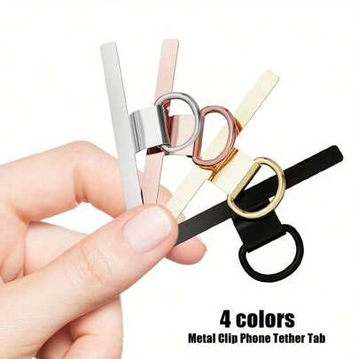 4件套不锈钢手机腕带配件 - 智能手机腕带支架，通用尺寸，优雅安全时尚配件