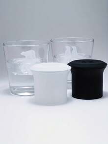 企鹅和北极熊造型冰格，可用于制作威士忌、鸡尾酒、果汁冰块 - 彩色 - 查看 6