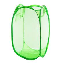 1pc Pop-Up Mesh Laundry Basket, Foldable Portable Laundry Basket, Foldable Dirty Clothes Storage Basket, Household Storage Basket For Socks, Underwear, Toys, And Miscellaneous Items - 粉色 - 查看 4