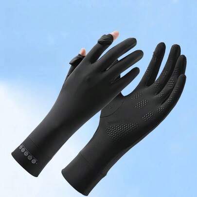 1 双夏季防紫外线防晒手套，触屏设计，透气，长腕防护