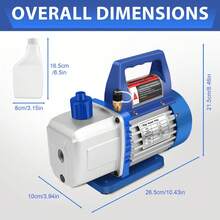 4 CFM 1/3HP Vacuum Pump HVAC Manifold Gauge Set AC A/C Refrigeration Kit US - Combo Air Vacuum Pump - View 2