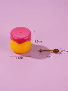 1/3个6克空唇部护理容器，可爱润唇膏罐带勺，塑料唇彩罐，多用途，可用于唇膜、口红和DIY项目 - 彩色 - 查看 5