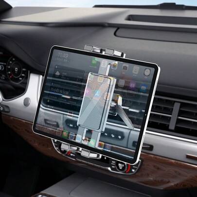 适用于 4-14 英寸平板电脑和智能手机的新款车载空调出风口支架，屏幕可折叠，通用型，适用于各种车载空调出风口