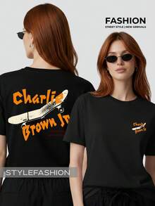 Aesthetic Unisex T-Shirt Charlie Chorão La Familia Brown Jr Rock And Skate Streetwear Style Shirt - 黑色 - 查看 2