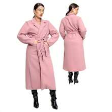 Women's Max Long Overcoat In Brushed Wool Hbd Plus - Sbt-005 - Rosa Oxidada - Ver 2