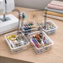 Kit 10 Cesto Organizador Multiuso Pequeno Transparente Decorativo Resistente 16x12x6cm 123Organizei - Visão 8