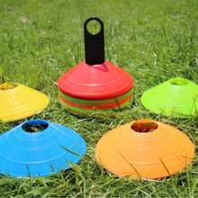 10pcs Soccer Training Marker Discs, Professional Path Markers To Improve Skills, Flat Disc Design Won't Trip Or Block Ball, Precisely Mark Training Routes And Zones - Multicolor - View 4