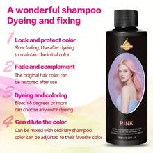 SUMIFANG Pewarna Rambut Multiwarna Tahan Lama 268ml, Pewarnaan Lembut dengan Konsentrasi Warna Tinggi, Bahan Tidak Iritasi, Mengurangi Kerusakan Rambut, Saturasi Warna Tinggi, Tampilan Transparan dan Elegan, Mudah Digunakan - Berwarna merah muda - View 7