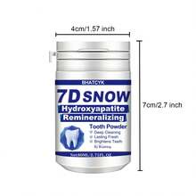 BHATCYK 1pc 7D SNOW Hydroxyapatite Remineralizing Teeth Cleaning Powder, Teeth Whitening, Tooth Polishing Tooth Deep Cleaning Powder, Tooth Cleaning Powder For Daily Life. Travel, Tooth Polishing Tooth Deep Cleaning Powder, Tooth Cleaning Powder For Daily Life. Travel - cây bạc hà - Xem 3
