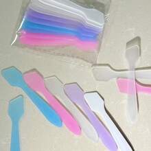 10 piezas Espátula de crema PP, Cuchara para mascarilla y crema para ojos, Cuchara para crema cosmética - Multicolor - Ver 10