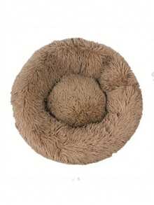 Luxury Plush Donut Pet Bed, Suitable For Small & Medium Dogs And Cats - Super Soft Washable, Round Cozy Nest With Non-Slip Bottom, Ideal For Winter - Brown - View 10