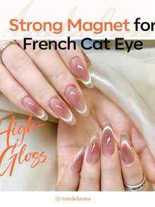 4pcs/Set French Cat Eye Magnetic Nail Stickers, Scissors Shaped Nail Magnet Tools 2-In-1 Cat Eye Nail Magnet For Creating French Manicure Effect, Rabbit Heart Shaped Magnet Suitable For Cat Eye Gel Nail DIY Salon - Multicolor - View 4