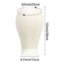 22 Inch Mannequin Head With Stand Canvas Head Wig Model With Mount Hole For DIY Wig Making - View 7