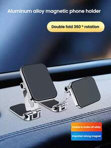 1 Piece Of Super Strong Magnetic Car Phone Holder, Foldable, Rotatable, Multi-Function Mobile Phone Holder, Car Navigation Holder - A - View 7