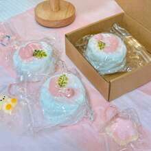 高品质蜜桃蛋糕造型慢回弹玩具，结实耐用，极具吸引力的硅胶材质，可缓解压力，舒缓情绪，是馈赠佳品，节日礼物，生日礼物，完美之选。 - 彩色 - 查看 6