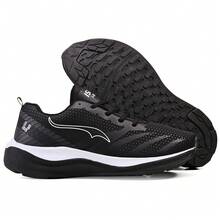 Men's Light B Gym/Walking Shoes - 黑色 白色 - 查看 2