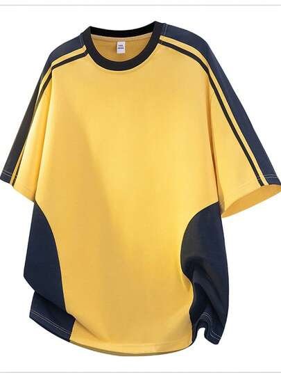 2026新款夏季时尚户外健身休闲运动插肩袖圆领短袖男士T恤