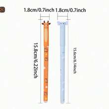 22pcs Erasable Pen Set, 10pcs Animal Erasable Pens, 12pcs Refills, Easy To Erase, Leak-Proof, Suitable For School, Exams And Gifts, School Supplies | Warm Gel Pens | Plastic Gel Pens, Perfect Back To School Gift - 10 Pens + 12 Colored Pen Refills - View 4