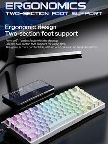 Teclado mecánico R82HE, eje magnético, perfil lateral grabado por láser, juego con cable RGB, recorrido de tecla ajustable, baja latencia - Ver 10