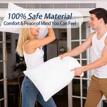 2 ruột gối 40 x 60 cm (16 x 24 inch), ruột gối sợi rỗng (màu trắng) - trắng - Xem 4