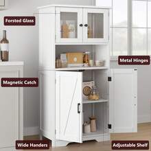Techigher Storage Cabinets - White - View 6