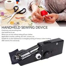 Portable Electric Handheld Sewing Machine, Suitable For DIY Sewing, Fabrics, Garments, Travel, Home Use, Easy To Use, Ideal For Beginners, Compact Size 8.2"X2.7"X1.2", (Note: Only For Lightweight Fabrics/Accessories ) - Black - View 6