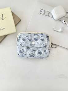 Ví nữ một mảnh có nắp gập chần bông, túi đựng đồ lặt vặt, túi đựng mỹ phẩm mini hình vuông dễ thương, ví đựng thẻ ID đa chức năng, ví đựng thẻ tín dụng, ví đựng tiền xu, túi đựng son môi và băng vệ sinh cho nữ, túi đựng mỹ phẩm có khóa kéo, ví đựng tiền xu, thích hợp để đựng các vật dụng nhỏ, đơn giản và dễ mang theo, chống rơi vỡ và chống trầy xước, đa năng cho các hoạt động ngoài trời, kỳ nghỉ và du lịch. - Nhiều màu - Xem 7