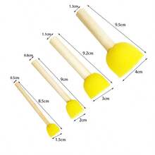 4pcs Sponge Painting Brushes, Round Sponge Stamps, DIY Painting & Graffiti Tools - 4 Round Sponge Brushes - View 5