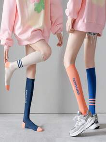 1/2/4 Pasang Kaos Kaki Lari Fitness Bertali Tinggi, Dirancang untuk Meningkatkan Sirkulasi Darah, Cocok untuk Lari, Bersepeda, Pilates, Yoga, dan Olahraga Lainnya - MultiWarna - View 5