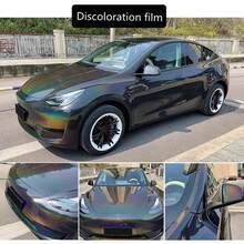 1 Roll Rainbow Holographic White Car Wrap Vinyl Film, Self-Adhesive, Waterproof, UV-Resistant, Suitable For Vehicle Exterior And Interior Decoration, High Temperature Resistant, Applicable To Various Car Models, Exquisite Appearance - One Size Fits All - View 9