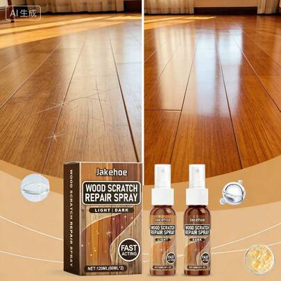 jakehoe 1pc/2pcs Wood Floor Repair Kit, Deep & Light Dual-Color Set, Furniture & Wood Door Quick Scratch Repair Filler, Invisible Scratch Cover, Refinishing Agent For Hardwood, Walnut, Mahogany, Effective & Non-Damaging, Water-Resistant & Durable, Restore Original Wood Tone, Renew Old Furniture (Random Packaging)