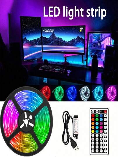 Remote Control LED Strip Lights, Decorative Atmosphere Lights, TV Backlight, Party Decor Lights, 360° Seamless Corner Wall Embedded Light Strips, Suitable For Bedroom, Game Room, Wall, Kitchen, Bathroom, Living Room, Party, Christmas, Halloween, Birthday, Graduation Decoration