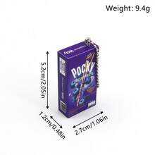 Móc khóa hình hộp bánh quy Pocky, Matcha, dâu tây, sô cô la, đồ chơi thực phẩm sống động như thật. - Nhiều màu - Xem 18