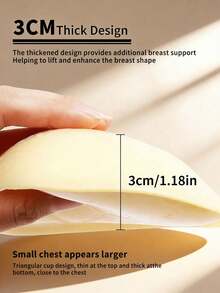 2PCS/10PCS Triangle Sticky Bra Inserts, Double Sided Adhesive Push Up Pads, Invisible Waterproof Breast Lift Cups For Backless, Strapless, Bikini, Wedding Dresses - Multicolor - View 8