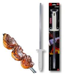 Chaira Profissional 10" para Afiar Facas – Aço Inox com Cabo Ergonômico - Prata - Visão 6
