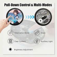 2026 New Electronic Badge With Display, Dynamic Touch ,High Frame Rate, 600mAh Battery Life, 6.0 Bluetooth, USB Magnetic Charging, Anime Brooch & Digital Badge Compatible With Anime Fans To Wear On Occasions, Cosplay And Concerts - 白色 - 查看 6
