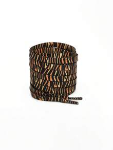 时尚个性化扁平鞋带替换装，独特蛇皮纹、豹纹动物图案涤纶编织鞋带 - 彩色 - 查看 23